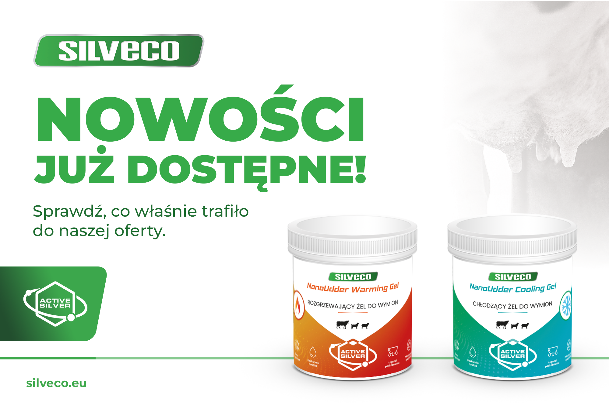 Żel chłodzący i rozgrzewający do wymion – wsparcie zdrowia krów mlecznych.
